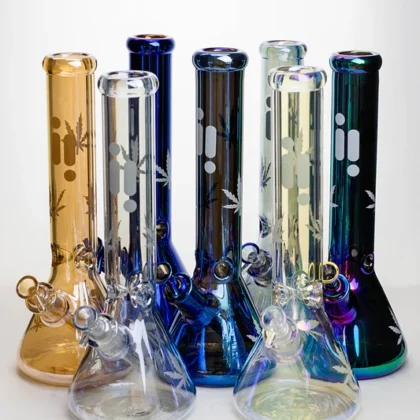 Infinity Leaf Metallic Glass Water Bong