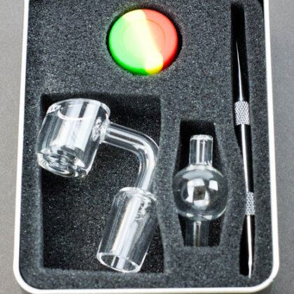 Quartz Banger and Bubble Carb Cap Set 90