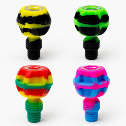 2-in-1 Silicone Bowl with Multi-Hole Glass Bowl