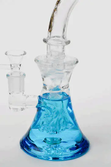 Genie Showerhead Glass Beaker Bong with Liquid Cooling Freezer - Image 5
