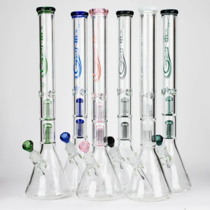 Genie 24-inch Dual 6-Arms 9mm Glass Water Beaker Bong