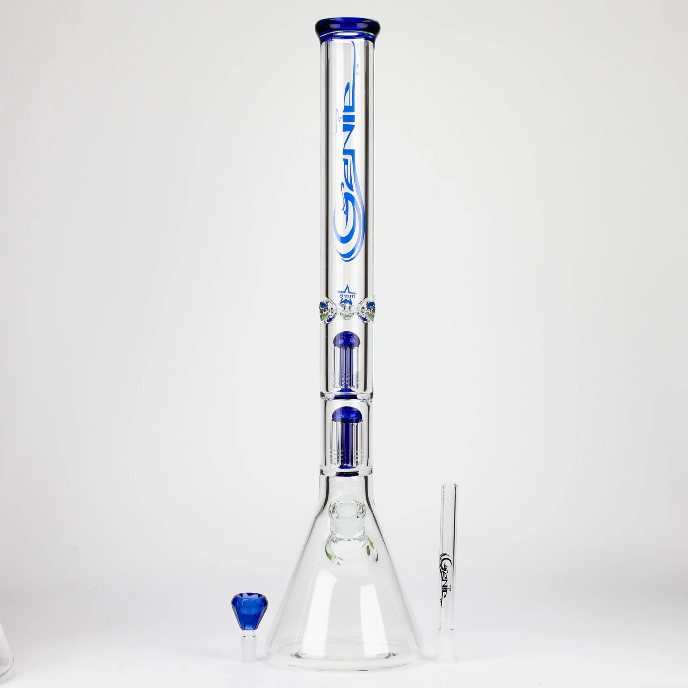 Genie 24-inch Dual 6-Arms 9mm Glass Water Beaker Bong - Image 9
