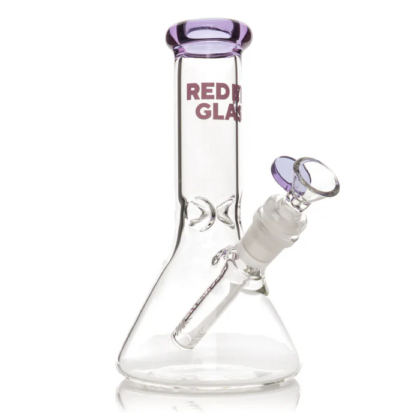 Red Eye Glass 8" Beaker Base Water Pipe