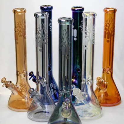 18" Infyniti Tree of Life 7mm Metallic Glass Water Bong
