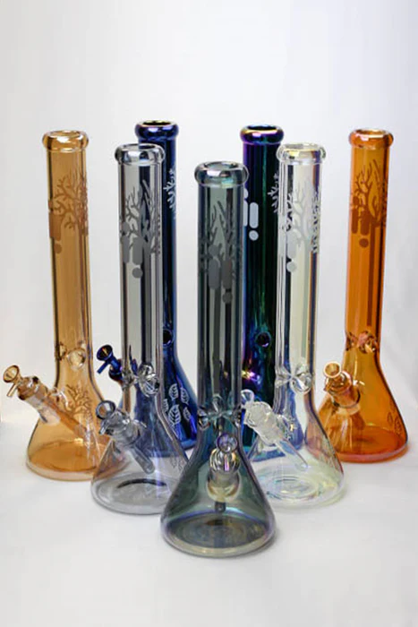 18" Infyniti Tree of Life 7mm Metallic Glass Water Bong