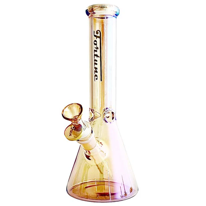 Fortune 10" 5mm Electroplate Glass Bong - Assorted Colour - Image 4