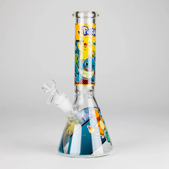 10" 5mm Glass Beaker Bong with Cartoon Design - Image 2