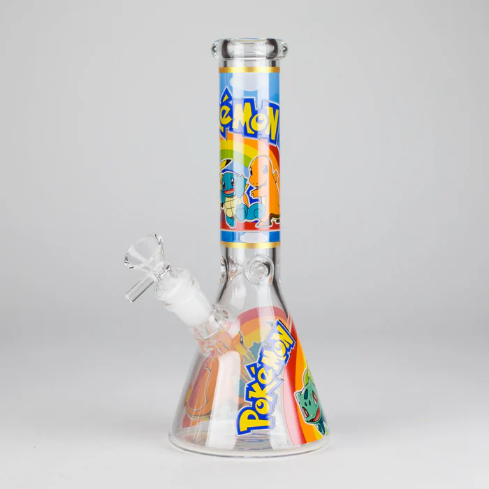 10" 5mm Glass Beaker Bong with Cartoon Design - Image 3