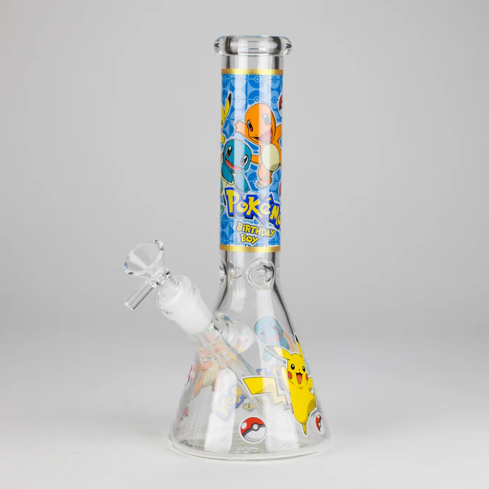 10" 5mm Glass Beaker Bong with Cartoon Design - Image 4