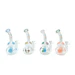 HYDRO 8" Clear Glass Mini Rig with Printed Design